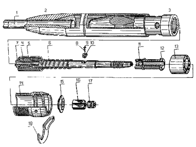 Пневмопробойник реверсивный  ИП-4605А. Устройство.