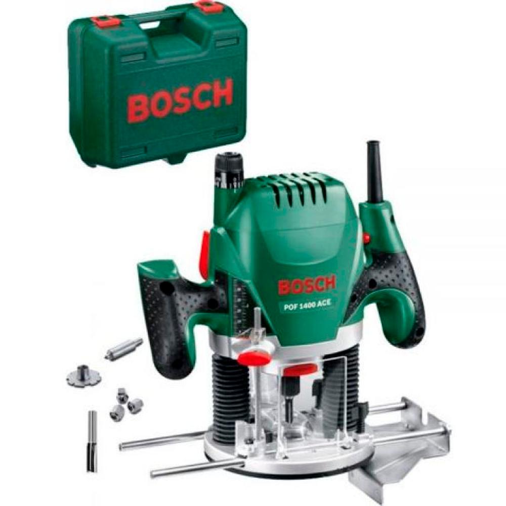 Фрезер вертикальный BOSCH POF 1400 AСE в чем. (1400 Вт, цанга 6/8 мм ...