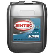 Масло SINTEC Супер SAE 15W-40 API SG/CD канистра 91л 80кг/Motor oil 91liter 80kg can