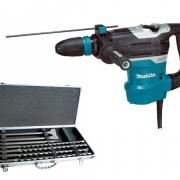 Перфоратор MAKITA HR 4013 CV в чем. + набор оснастки (1100 Вт, 8.0 Дж, 2 реж., патрон SDS-MAX, вес 6.8 кг, набор D-40571 в ПОДАРОК!!!) [HR4013CVA1]