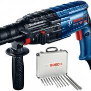 Перфоратор BOSCH GBH 240 F в чем. + набор оснастки (790 Вт, 2.7 Дж, 3 реж., патрон SDS-plus, вес 2.7 кг)