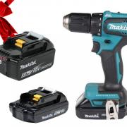 Аккум. дрель-шуруповерт MAKITA DDF 483 SYE в чем. + АКЦИЯ (BL1850B 1 шт.) (18.0 В, 3 акк., 1.5 А/ч Li-Ion, 2 скор., 40 Нм, шурупы до 10 мм)