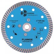 Алмазный диск 125х10мм М14 по керамике Turbo hot press Гранит (с фланцем под УШМ) (TRIO-DIAMOND)