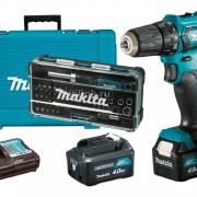 Аккум. дрель-шуруповерт MAKITA DF 333 DWME в чем. + Набор бит (B-36170) (12.0 В, 2 акк., 4.0 А/ч Li-Ion, 2 скор., 30 Нм, шурупы до 8 мм)