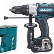 Аккум. ударная дрель-шуруповерт MAKITA DHP 451 RFE в чем. + аккум. кофеварка DCM 500 Z (18.0 В, 2 акк., 3.0 А/ч Li-Ion, 3 скор., 80 Нм, шурупы до 13 м [DHP451RFEA1]