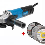 Одноручная углошлифмашина BULL WS 1204 в кор.+АКЦИЯ (3 круга BOSCH) (Круги BOSCH в подарок!)