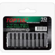 Насадка TORX T10*25 1/4&quot; 10шт блистер TOPTUL (FSEA0810G)