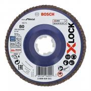 Круг лепестковый 125х22.2 мм G80 плоский BEST FOR METAL X-LOCK BOSCH