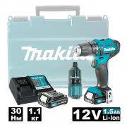 Аккум. дрель-шуруповерт MAKITA DF 333 DWYE в чем. + набор бит