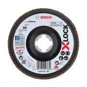 Круг лепестковый 125х22.2 мм G40 конический BEST FOR METAL X-LOCK BOSCH