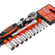 Набор головок 1/4&quot; 4-13мм 12предм. PRO STARTUL (PRO-41214) (пласт. подвес, 6 граней)