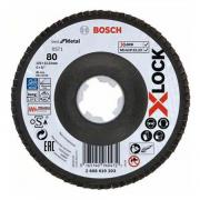 Круг лепестковый 125х22.23 мм G80 BEST FOR METAL X-LOCK BOSCH