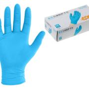 Перчатки нитриловые, р-р S, синие, уп.100 шт. (мин. риски)