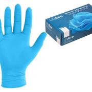 Перчатки нитриловые LifeEco, р-р S, синие, уп.100 шт. (мин. риски)