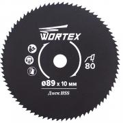 Диск пильный по металлу 89x10 мм 44 зуб. HS S044 M WORTEX для HS 2865