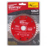 Алмазный круг 125х22 мм универс. Turbo WORTEX (сухая резка)