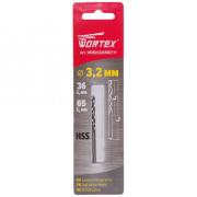 Сверло по металлу ц/х 3.2х36х65 мм HSS WORTEX