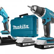 Аккум. дрель-шуруповерт MAKITA DF 457 DWLE в чем. + фонарь