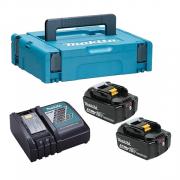 Комплект аккумулятор LXT 18.0 В BL1840B 2 шт. + зарядное устройство DC18RC в кейсе (Набор BL1840B 18V 4,0 Ah 2 шт. + DC18RC) (MAKITA)