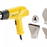 Термовоздуходувка MOLOT MHG 5120 в кор. + набор сопл (2000 Вт, 2 скор., 350-550 °С, ступенч. рег., 300-500 л/мин)