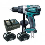 Аккум. дрель-шуруповерт MAKITA LXT DDF 458 RFE в чем. (18.0 В, 2 акк., 3.0 А/ч Li-Ion, 2 скор., 91 Нм, шурупы до 12 мм)