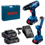 Аккум. дрель-шуруповерт BOSCH GSR 180-LI в чем. + фонарь GLI 18V-300 (18.0 В, 2 акк., 1.5 А/ч Li-Ion, 2 скор., 54 Нм, шурупы до 10 мм) [06019F8103]