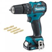 Аккумуляторная ударная дрель-шуруповерт MAKITA HP 332 DWAX1 + набор бит [HP332DWAX1]