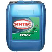 Масло Sintec TRUCK SAE 15W-40 API CI-4/SL канистра 20л/Motor oil 20l can