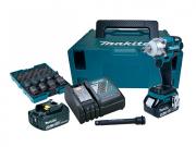 Аккум. ударный гайковерт MAKITA DTW 285 RFJX в кейсе + набор головок                                [DTW285RFJX]