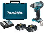 Аккум. ударный гайковерт MAKITA DTW 181 RFE в чем. (18.0 В, 2 акк., 3.0 А/ч Li‑Ion, посадочн. квадрат 1/2 ", 180 Нм, вес 1.2 кг)