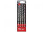 Набор буров (сверл) SDS‑plus 4 шт. WORTEX (5, 6, 8, 10 мм х 160 мм)