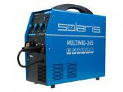 Полуавтомат сварочный Solaris MULTIMIG‑245 (220В; MIG/FLUX/MMA/TIG; евроразъем; горелка 3 м; смена полярности; 2T/4T; рег‑ка индуктивн.)