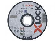 Круг отрезной 125х1.0x22.2 мм для нерж. стали X‑LOCK Expert for Inox + Metal BOSCH (прямой; подходит для всех типов УШМ)