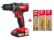 Аккум. дрель‑шуруповерт WORTEX BD 1425 DLi в кор. + АКЦИЯ                                     [BD1425DLi0126A3]