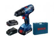 Аккум. дрель‑шуруповерт BOSCH GSR 180‑LI в чем. (18.0 В, 2 акк., 2.0 А/ч Li‑Ion, 2 скор., 54 Нм, шурупы до 10 мм)