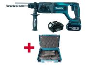 Аккум. перфоратор MAKITA DHR 241 RFE в чем. + Набор насадок MAKITA 17 шт.                                                                                  [DHR241RFEA1]