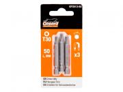 Насадка TORX T30 50мм  3шт GEPARD (GP3513‑50) (бита звездочка шестилучевая звезда сталь S2  магнитная)