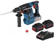 Аккум. перфоратор BOSCH GBH 18V‑26 в кор. +  Аккумулятор ProCORE18 V 2 шт. + ЗУ GAL 18V‑160 C (18.0 В, БЕЗ АККУМУЛЯТОРА, 2.6 Дж, вес 2.7 кг,)
