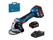 Аккум. углошлифмашина BOSCH GWS 180‑LI в чем. (18.0 В, 2 акк., 4.0 А/ч, Li‑Ion, диск 125х22.0 мм)