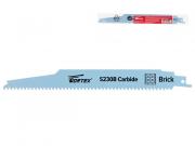 Пилка сабельная по металлу, по дереву и по дереву с гвоздями S230B (1 шт.) WORTEX (пропил для демонтажных и спасательных работ, Carbide Technology, шлифованные зубья)