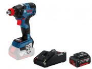 Аккум. ударный гайковерт BOSCH GDX 18V‑200 C в кор. + АКЦИЯ (зарядное и аккумулятор в комплекте) (18.0 В, посадочн. квадрат 1/2, внутр. шестигр. 1/4 "