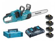 Аккум. пила цепная MAKITA DUC 353 Z шина 35 см(14"), 3/8, 1.1 мм + АКЦИЯ (4 аккумулятора и зарядное) (18.0 В)