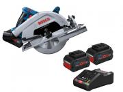 Аккум. циркулярная пила BOSCH GKS 18V‑68 C в кор. + АКЦИЯ(2 аккумулятора и зарядное) (18.0 В, 2 акк., 8.0 А/ч, Li‑Ion, 190х30 мм, до 68 мм)
