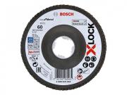 Круг лепестковый 125х22.2 мм G60 плоский BEST FOR METAL X‑LOCK BOSCH EN13743