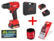 Аккум. дрель‑шуруповерт WORTEX BD 1220‑1 DLi в чем. + АКЦИЯ! (Напульсник  WORTEX MW 0509 и набор сверл по дер. 5 шт (4‑5‑6‑8‑10 мм) WORTEX в ПОДАРОК!)