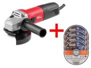 Одноручная углошлифмашина WORTEX AG 1210‑1 в кор. + АКЦИЯ! 4 отр. круга GEPARD в подарок! (4 отр. круга по мет. GEPARD в подарок!)