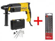 Перфоратор MOLOT MRH 2428 в чем. + (2 зубила, 3 сверла) + АКЦИЯ! Набор буров Wortex в подарок! (Набор буров (сверл) SDS‑plus 4 шт. WORTEX в подарок!)