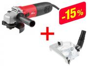 Одноручная углошлифмашина WORTEX AG 1213‑3 E в кор.+АКЦИЯ комплект DS12500018 (скидка на комплект 15% +DS12500018 Кожух вытяжной для УШМ DS 125 WO
