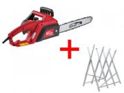 Пила цепная электрическая WORTEX EC 4020 шина 40 см (16"), 3/8" LP, 1.3 мм + АКЦИЯ! ‑15% скидка! (+ Козел для распилки дров SH 8379 ‑ 15% скидка на ко