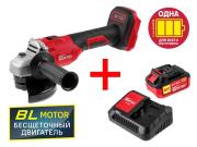 Аккум. углошлифмашина WORTEX CAG 1812‑1 E в кор. ALL1 с акб и з/у (18.0 В, 1 акк., 4.0 А*ч, Li‑Ion, БЕСЩЕТОЧНЫЙ ДВИГАТЕЛЬ, диск 125х22.2 мм)